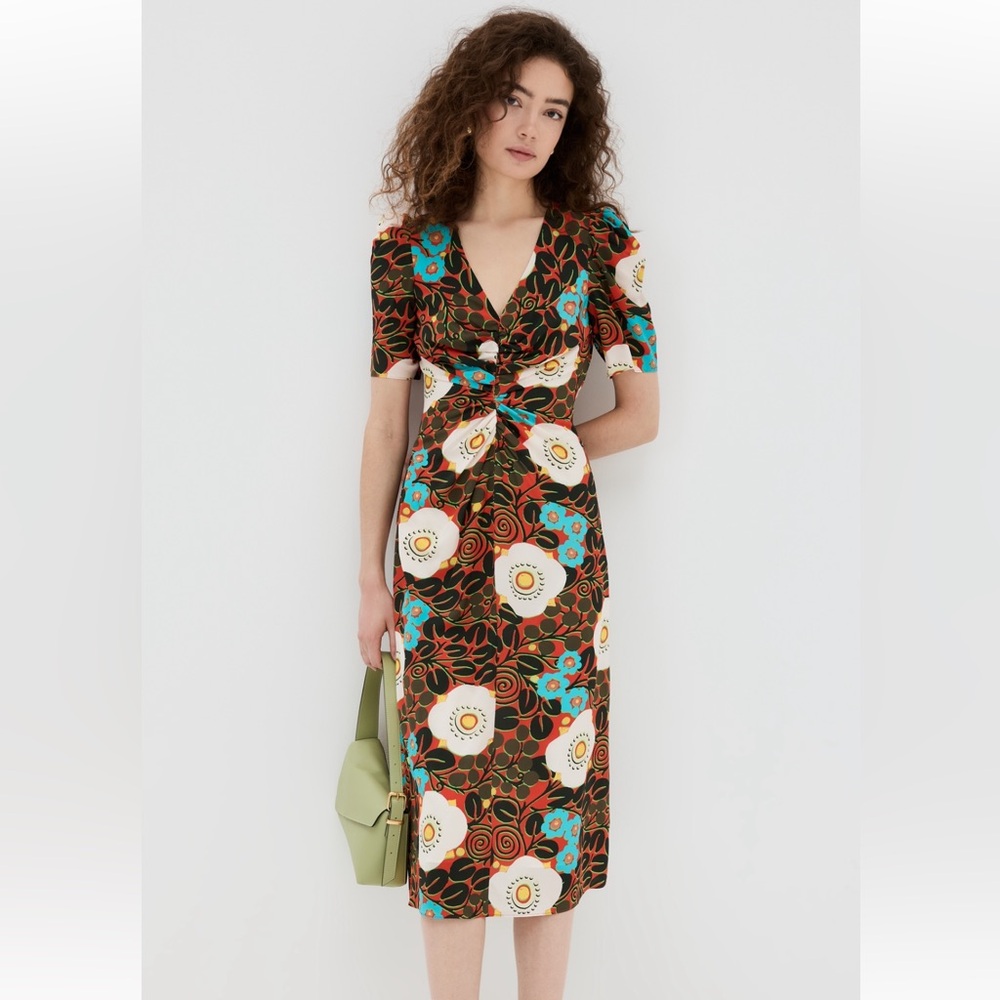 Rhode Maci Printed Midi Dress size 2